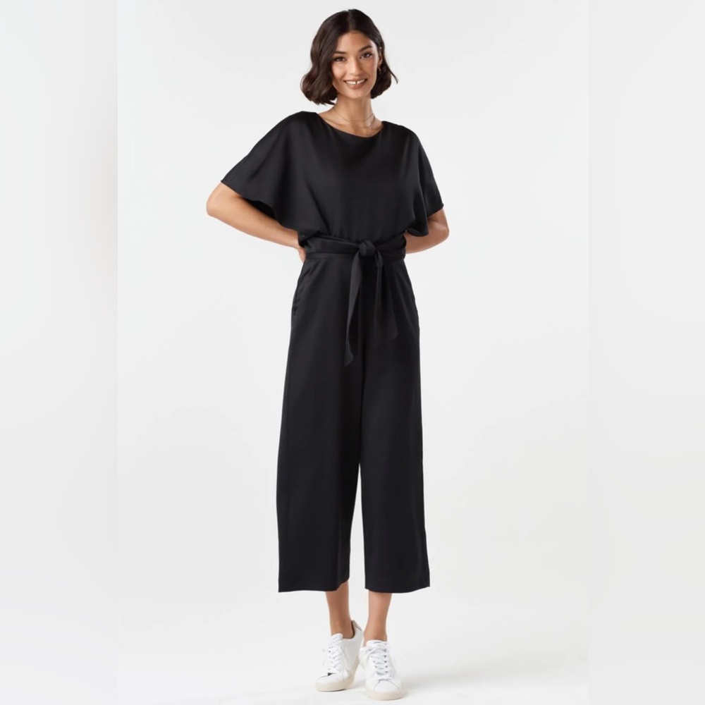 Vetta Capsule Satin Cape Jumpsuit